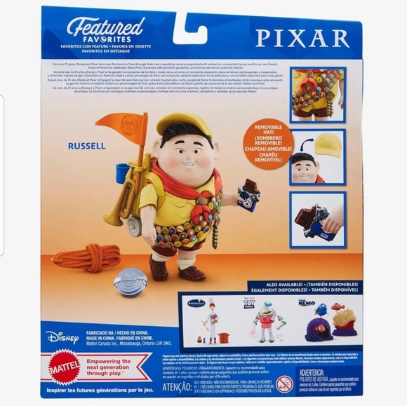 Disney Pixar Featured Favorites Russell Up Movie Figure by Mattel - Picture 3 of 13